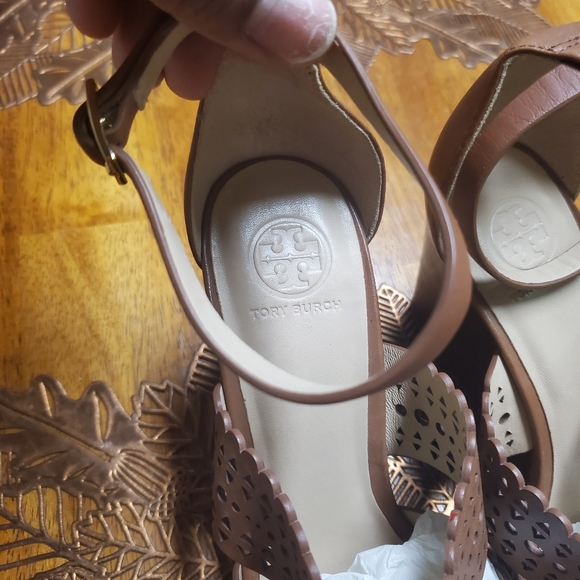 Authentic Tory Burch Leather Wedge - Picture 2 of 5